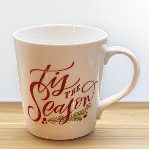 🎄 Crate & Barrel ’Tis the Season Mugs – Set of 4